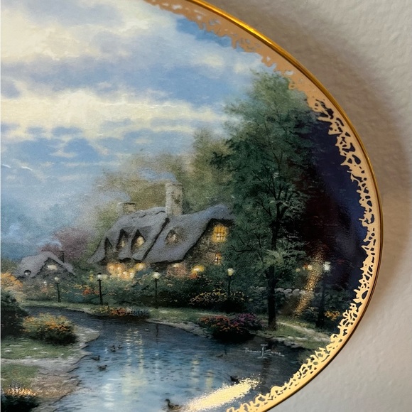 1994 Thomas Kinkade Plate “Lamplight Brooke” No. 6118 A. 1st issue in Coll. - Picture 4 of 11